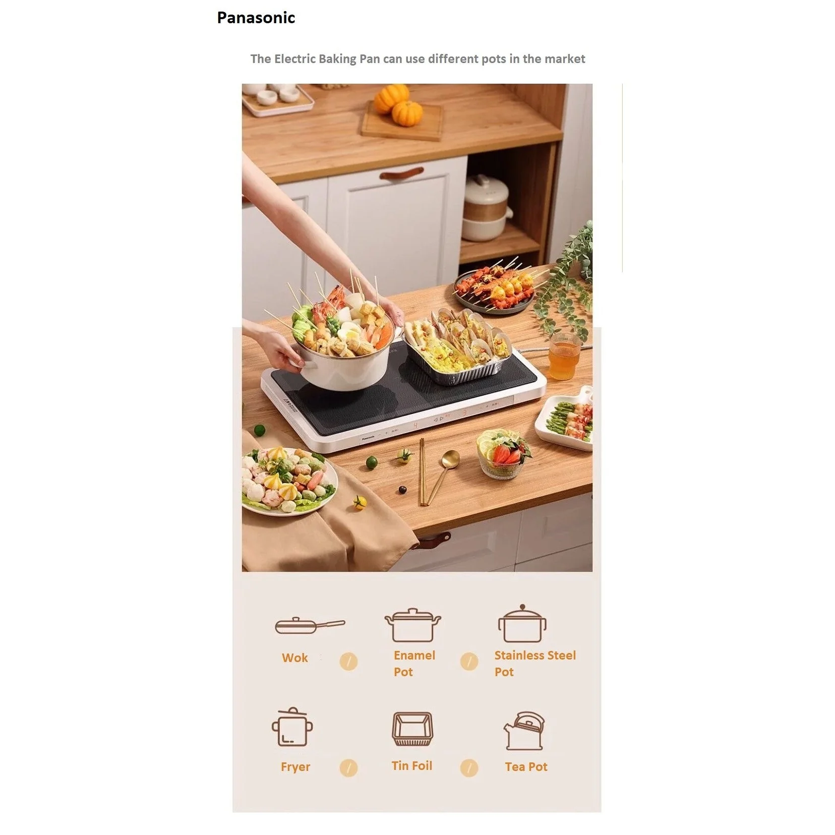 Panasonic Hot Plate NF-M1 with 3 Pin UK Plug - Image 7