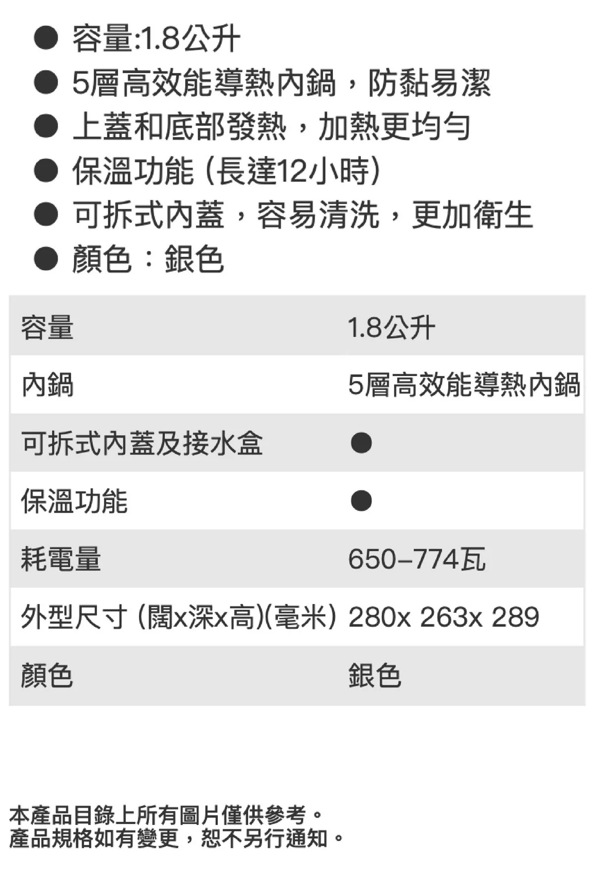 Toshiba Rice Cooker RC-10JRNH/RC-18JRNH - Image 3