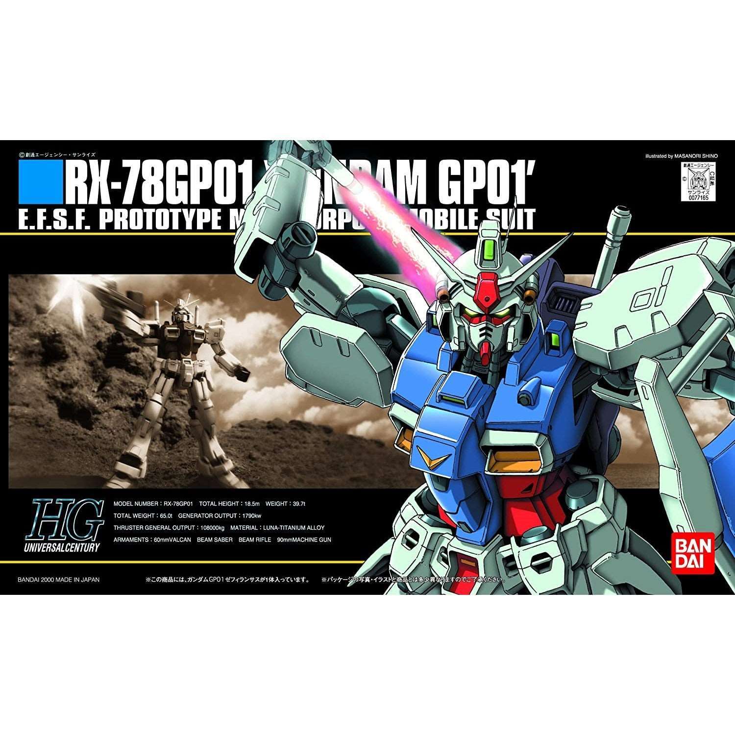 Gundam GP01 Zephylansus Plastic Model (Made in Japan) - Image 5
