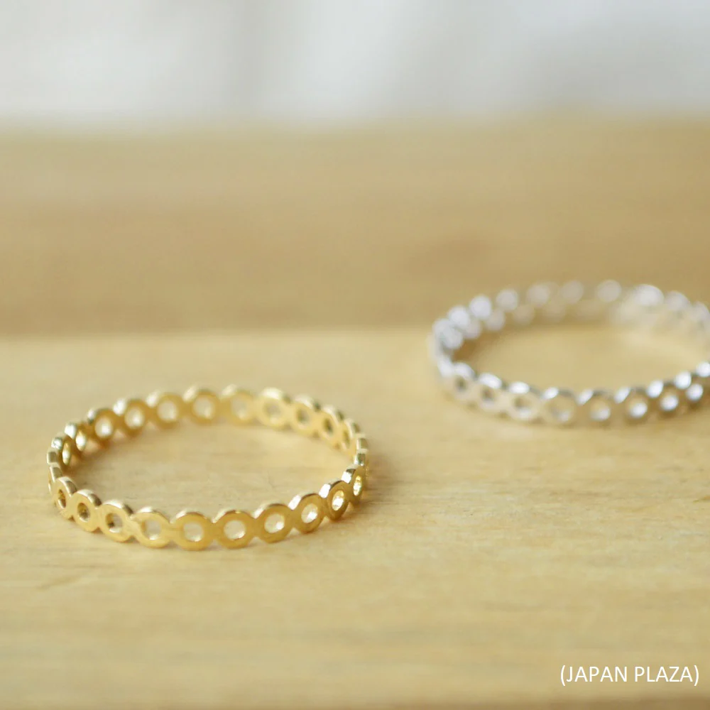 Openwork Ring with Circle (Made in Korea)