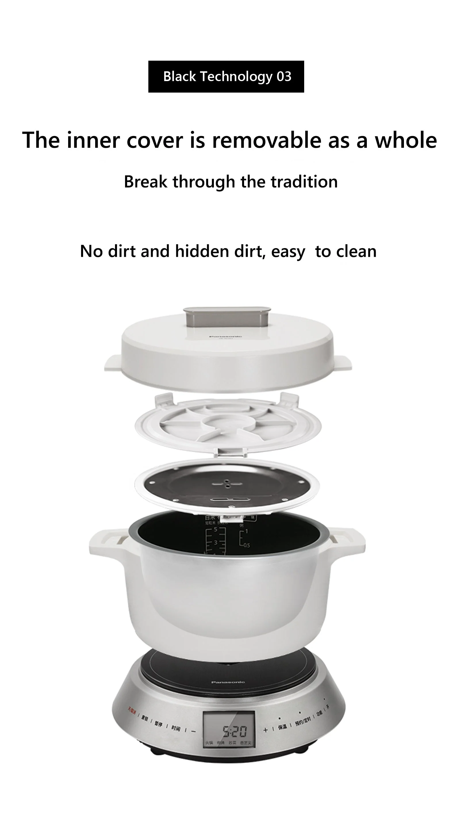 Panasonic Rice Cooker SR-N101 1.0 Litres <<IH>> Warm Jar - Image 18