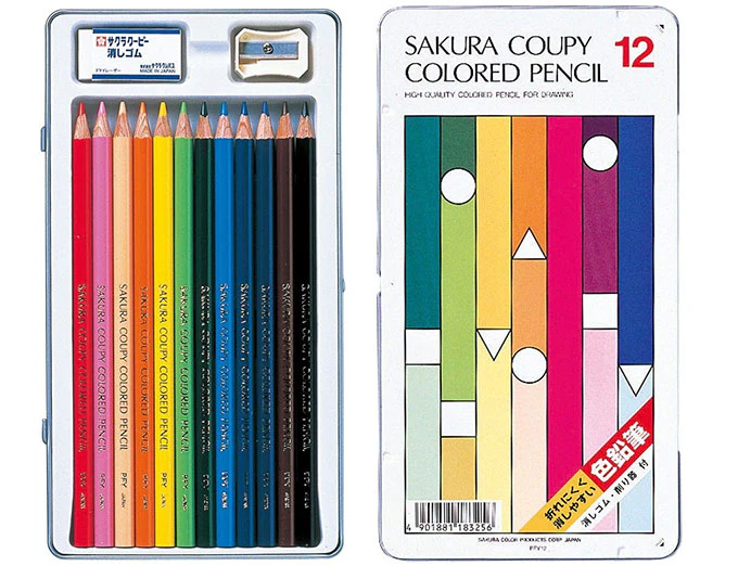 Sakura Coupy Colored Pencil 12 colors (Made in Japan) - Image 3