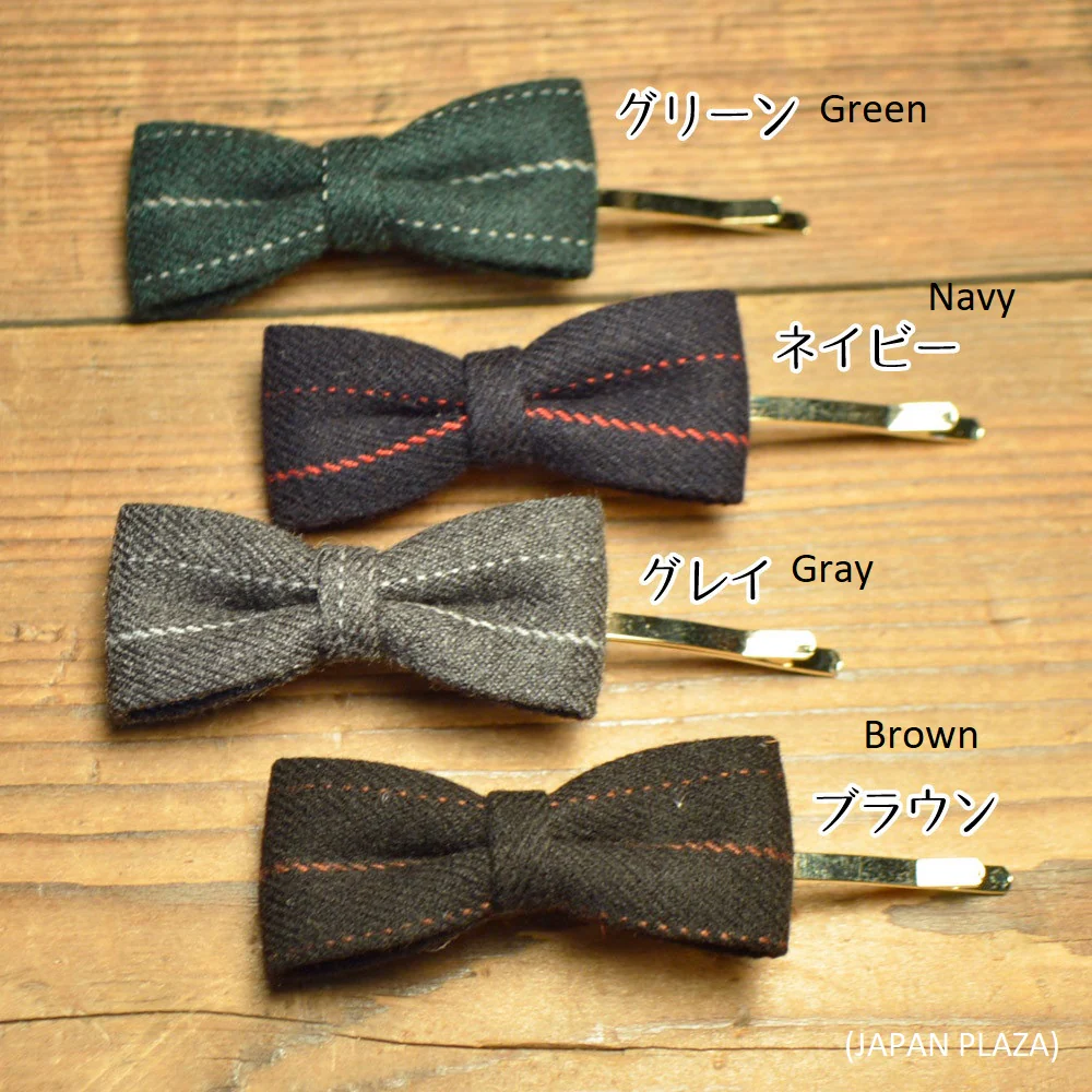 Stripe Ribbon Hair Pin (Made in Korea) - Image 2