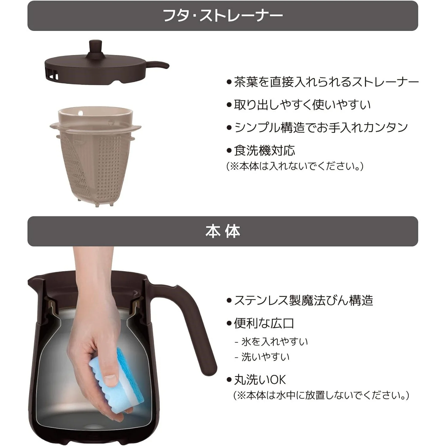 Thermos Vacuum Insulated Teapot with Strainer 23.7 fl oz (700 ml) - Image 20
